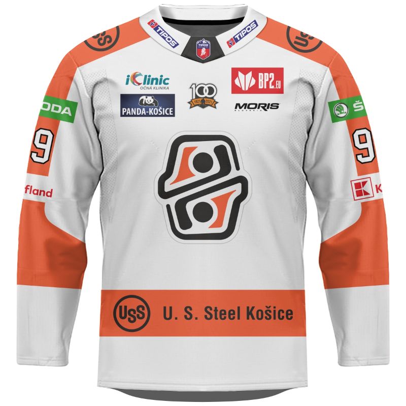 Hokejový dres HC Košice AUTHENTIC svetlý s reklamami 2021/2022 11053