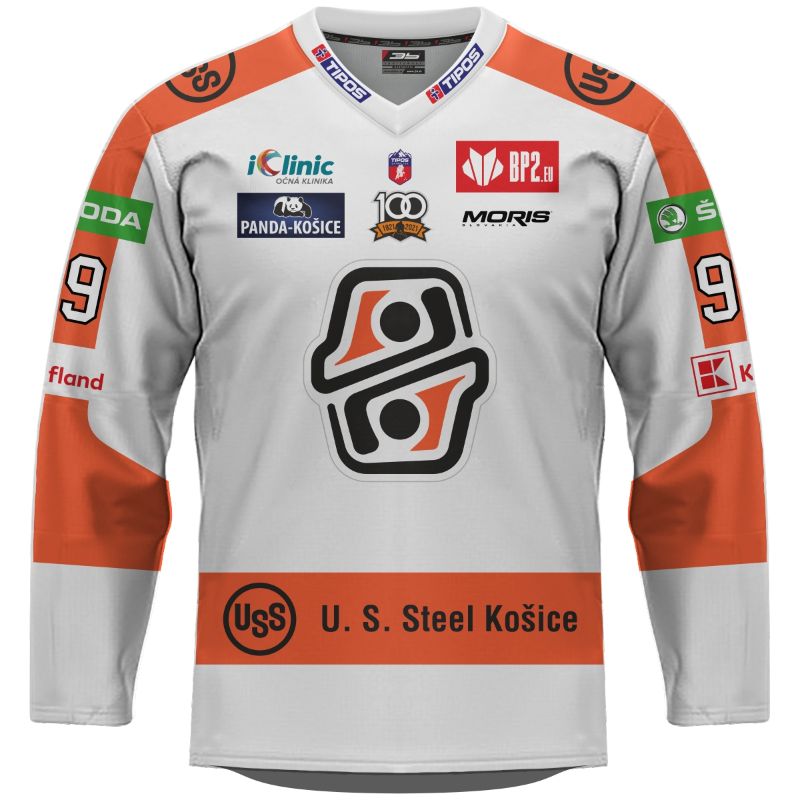 Hokejový dres HC Košice REPLICA svetlý pánsky s reklamami 2021/2022 11049