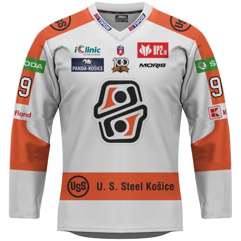 Hokejový dres HC Košice REPLICA svetlý dámsky s reklamami 2021/2022 12012