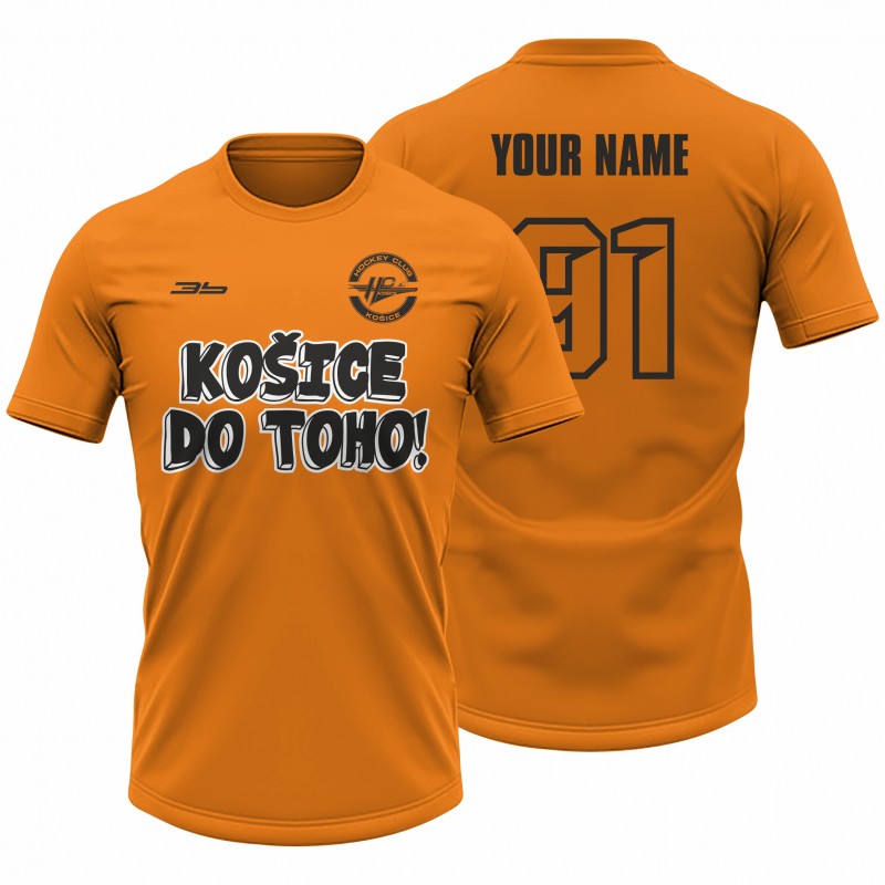 Detské oranžové tričko Košice do toho 23008