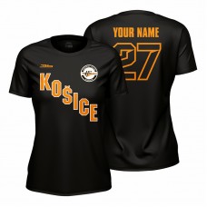Dámske čierne tričko HC Košice s nápisom Košice 22004